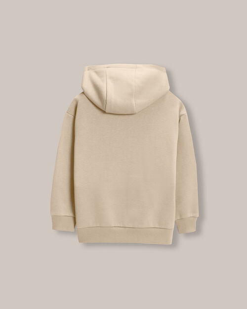 Sudadera Hoodie Básica Crema